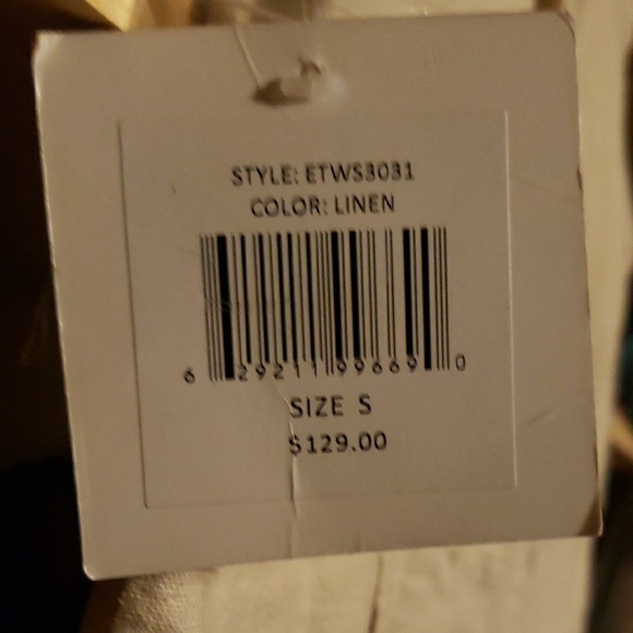 Ellen Tracy Cream Sleeveless Buttoned Knee-Length Dress - Picture 4 of 4